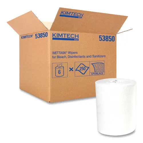 Wipers For The Wettask System, Quat Disinfectants And Sanitizers, 5.8 X 9, 250-Roll, 6 Rolls-Carton 1