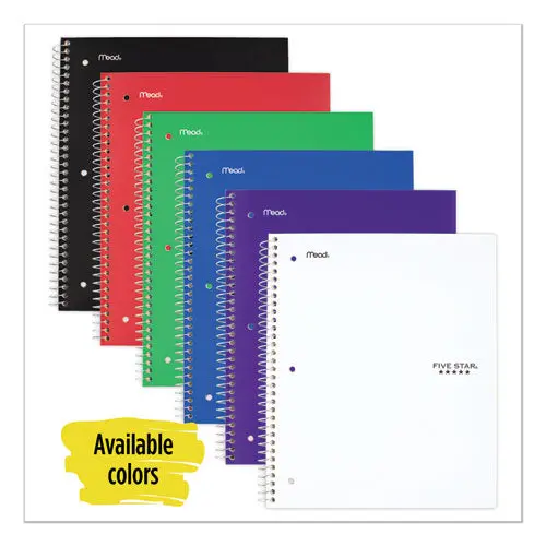 Wirebound Notebook, 1 Subject, College Rule, Assorted Color Covers, 11 X 8.5, 100 Sheets 1