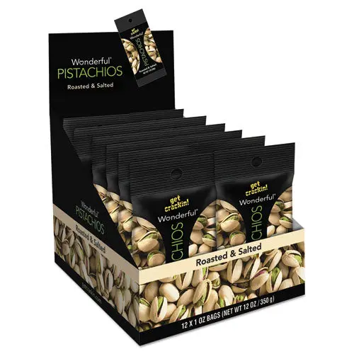 Wonderful Pistachios, Salt And Pepper, 1.25 Oz Pack, 12-Box 1