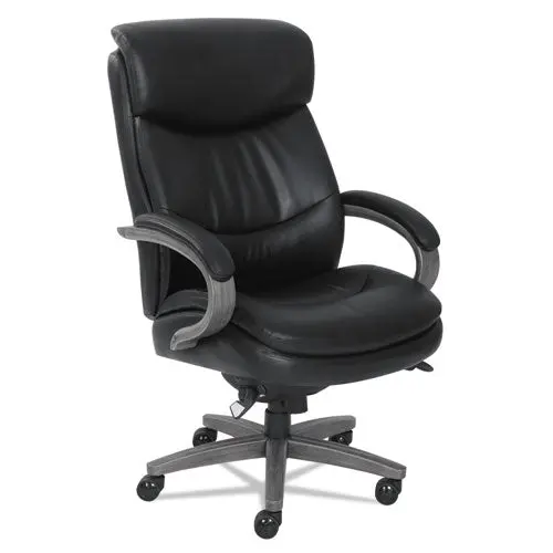 Woodbury Big And Tall Executive Chair, Supports Up To 400 Lbs., Black Seat-Black Back, Weathered Gray Base 1