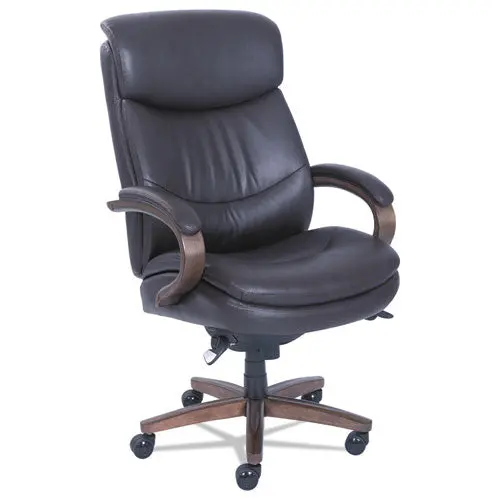 Woodbury Big And Tall Executive Chair, Supports Up To 400 Lbs., Brown Seat-Brown Back, Weathered Sand Base 1