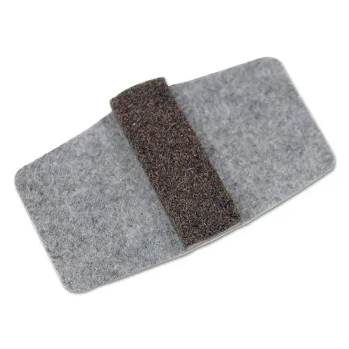 Wrap Around Felt Floor Savers, Rectangular, 7.25W X 1D X 8H, Gray-Black, 16-Pack 1