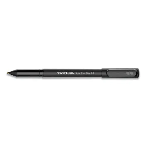 Write Bros. Ballpoint Pen, Fine 0.8 Mm, Black Ink-Barrel, Dozen 1