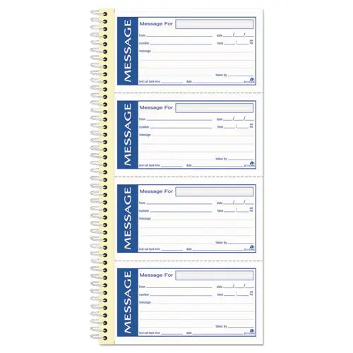 Write 'N Stick Phone Message Pad, 2 3-4 X 4 3-4, Two-Part Carbonless, 200 Forms 1