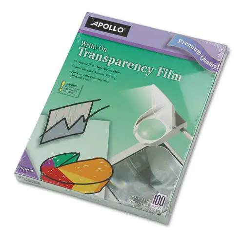 Write-On Transparency Film, Letter, Clear, 100-Box 1