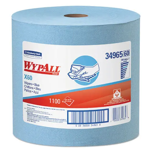 X60 Cloths, Jumbo Roll, 12 1-2 X 13 2-5, Blue, 1100-Roll 1
