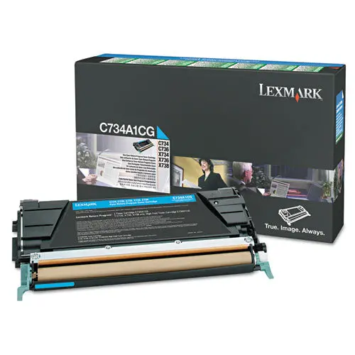 X746a1cg Return Program Toner, 7000 Page-Yield, Cyan 1