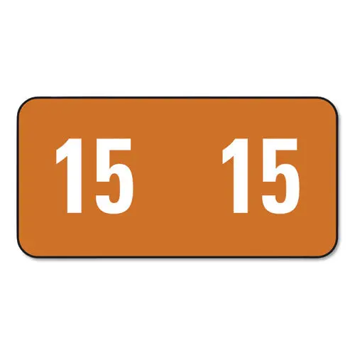 Yearly End Tab File Folder Labels, 15, 0.5 X 1, Brown, 25-Sheet, 10 Sheets-Pack 1
