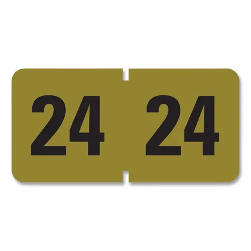 Yearly End Tab File Folder Labels, 2024, Gold, 500/Roll 1