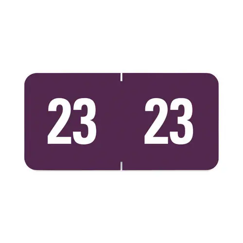 Yearly End Tab File Folder Labels, 23, 0.5 X 1, Purple, 25-Sheet, 10 Sheets-Pack 1