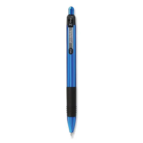 Z-Grip Metal Ballpoint Pen, Retractable, Medium 1 Mm, Blue Ink, Blue Barrel, Dozen 1