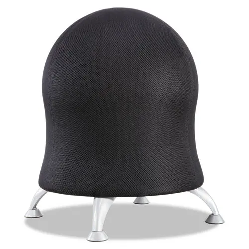 Zenergy Ball Chair, Black Seat-Black Back, Silver Base 1