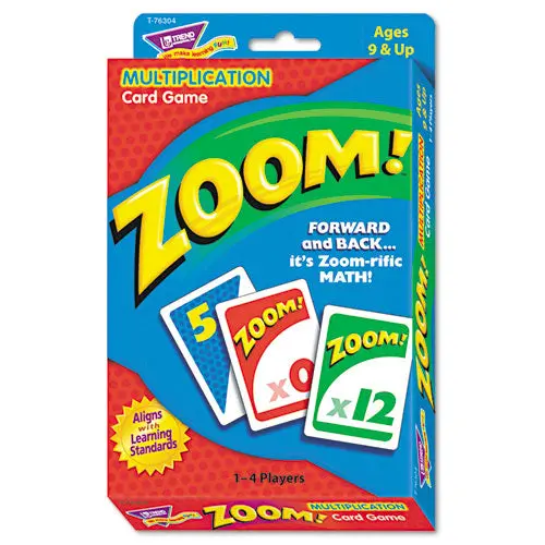 Zoom Math Card Game, Ages 9 And Up 1