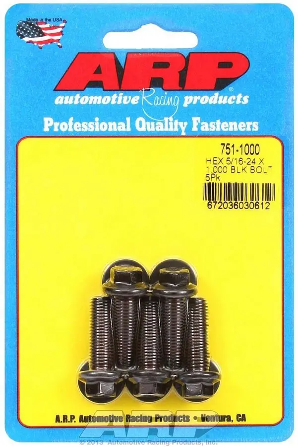 Arp 5-Piece 5/16-24 X 1.000" Hex Bolt Kit (751-1000) 1