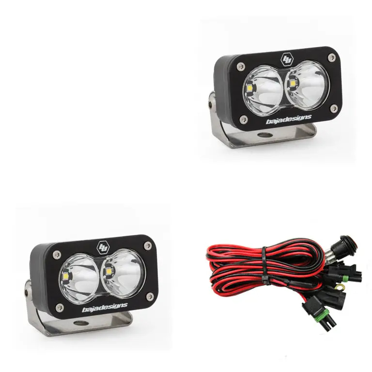 Baja Designs S2 Sport Led Work Light Pair – Clear Lens, Spot Beam Pattern 1