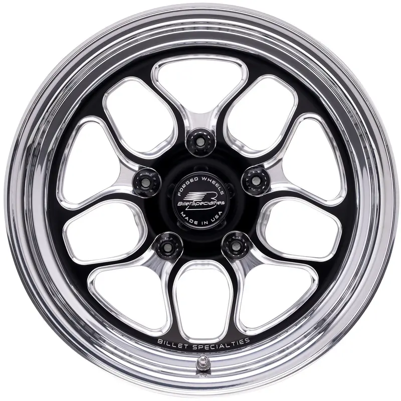 Billet Specialties Win Lite Wheel – 15X4", Black Finish, 2.25" Backspace, Classic Hot Rod Style 1