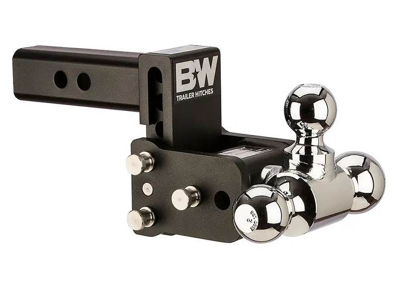 B&W Ts10047B Tow & Stow 2" Receiver Hitch With 3" Drop And Black Triball 1