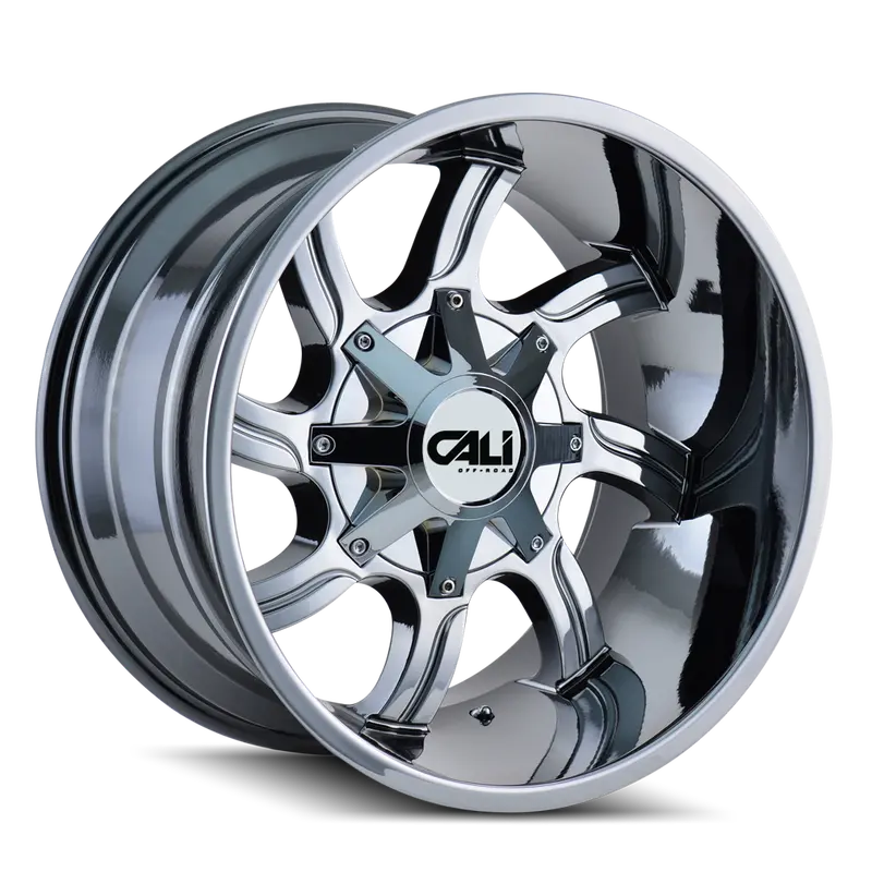 Cali Off-Road Twisted Chrome Wheel – 20X9", 8-Lug (165.1/170Mm), Zero Offset, 130.8Mm Bore (9102-2976C0) 1