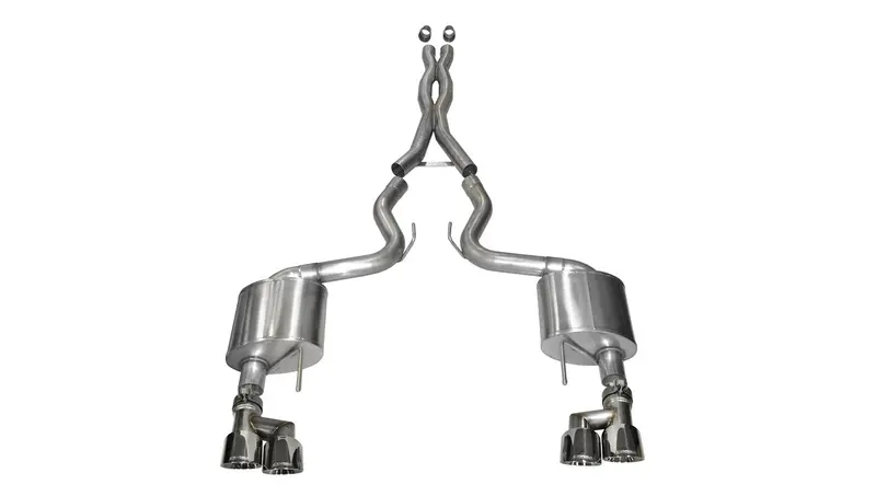 Corsa Performance Xtreme Cat-Back Exhaust – 3-Inch Dual System With 4-Inch Polished Tips For 2015–2023 Mustang Gt 1