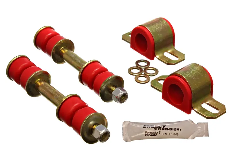 Energy Suspension 8.5104R Red Polyurethane Front Sway Bar Bushing Set – 25Mm Diameter 1