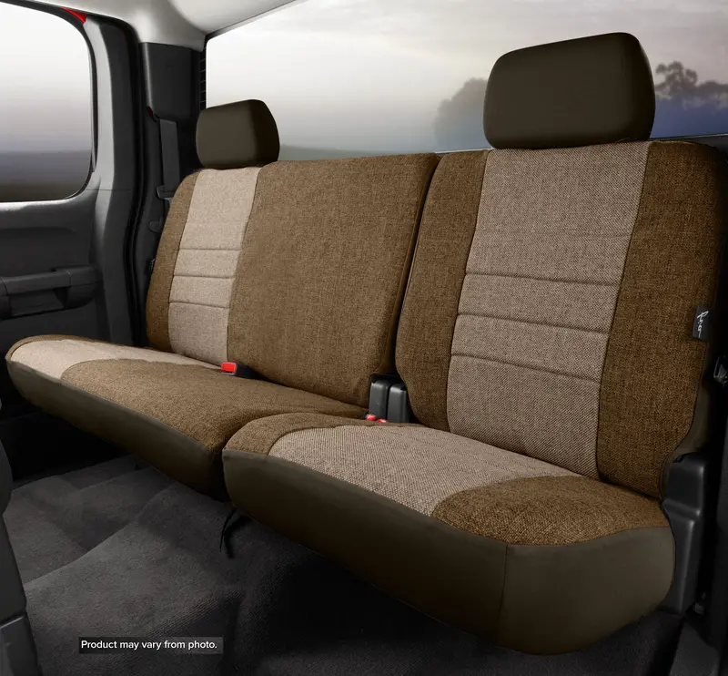 Fia Oe32-91 Taupe Oe™ Custom Seat Cover; Tweed; Taupe; Split Seat 40/60; Adjustable Headrests; 1
