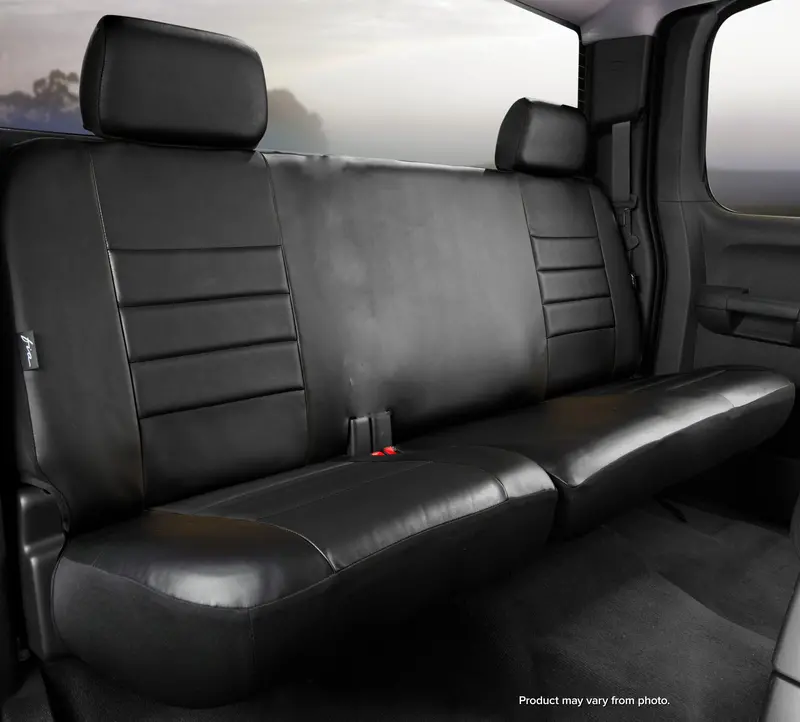 Fia Sl62-67 Black Leatherlite Custom Seat Covers For Vehicles 1