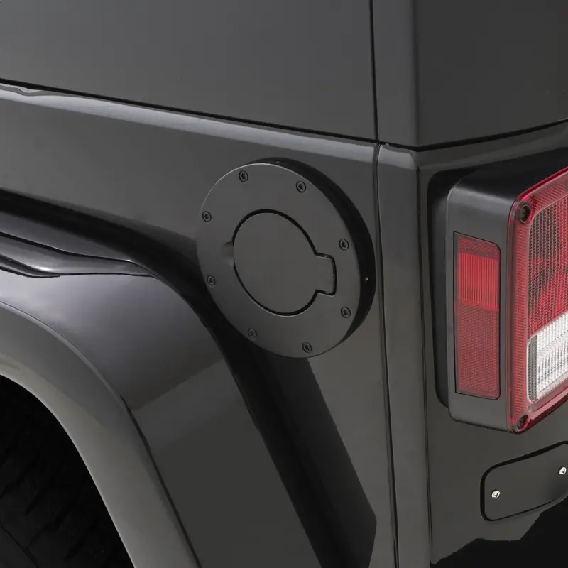 Rampage 750152 Textured Black Billet-Style Non-Locking Fuel Door Cover 1