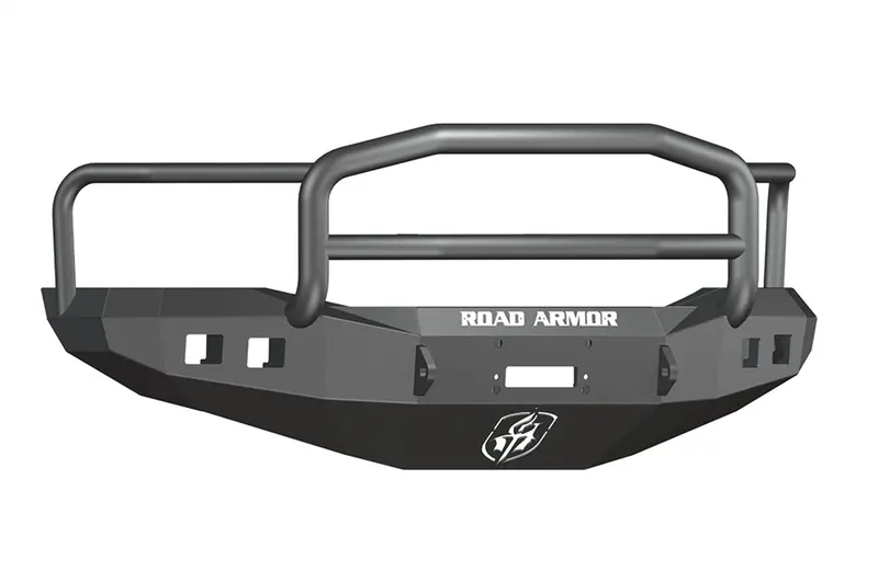Road Armor 407R5B Stealth Winch Bumper – Satin Black With Lonestar Guard & Square Fog Light Cutouts 1