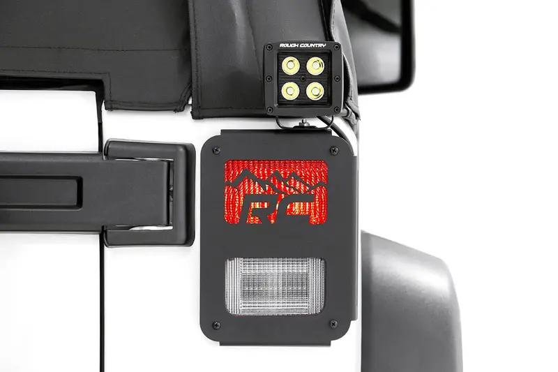 Rough Country 1078 Mountain-Themed Tail Light Covers For Jeep Wrangler Jk (2007–2018) 1
