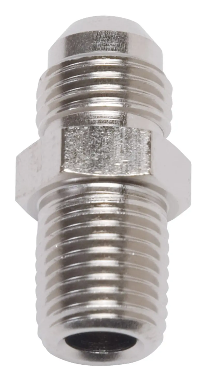 Russell Endura Straight Flare-To-Pipe Adapter — -8 An To 1/2" Pipe Fitting For Fuel Or Brake Lines 1