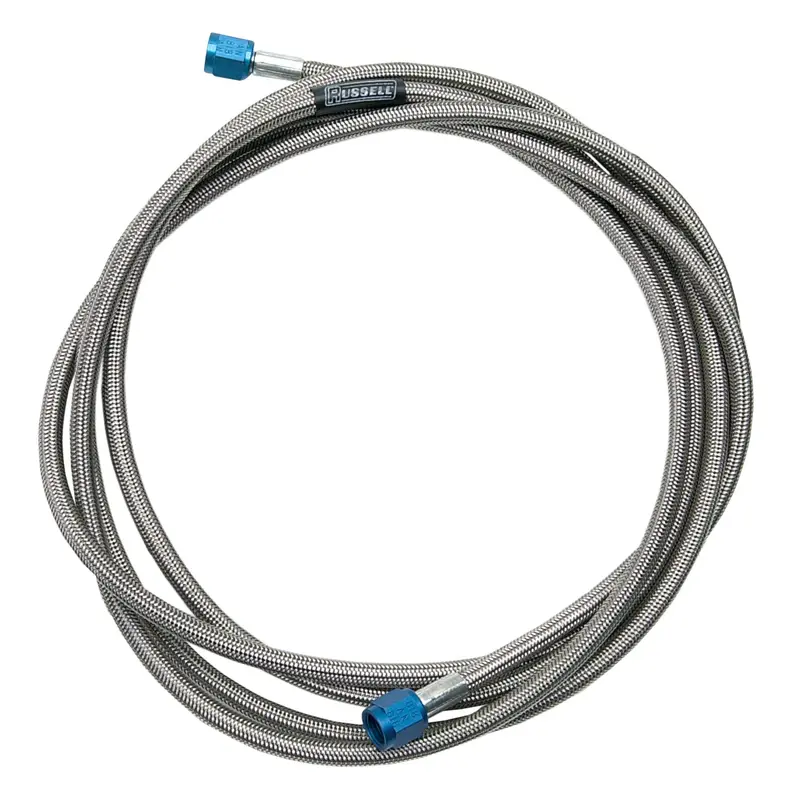 Russell Nitrous Feed Line – -3An Fitting, 1/8-Inch Npt, 8.5-Inch Length, Blue Anodized 1