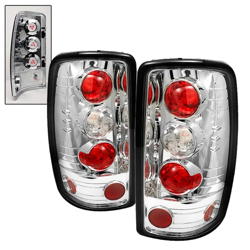 Spyder Auto Euro-Style Tail Lights – Chrome Finish, Stock-Bulb Compatible Pair 1