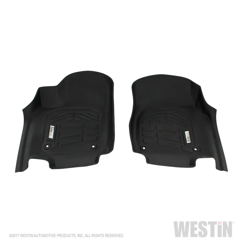 Westin 72-110094 Sure-Fit Floor Liner; Black; Front; 2 Pc.; 1